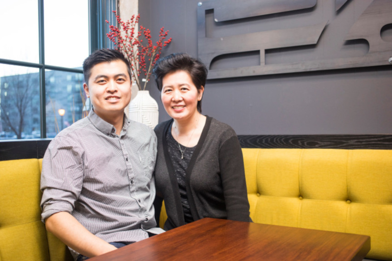 Jack Wang and his mother, Jessie Wong